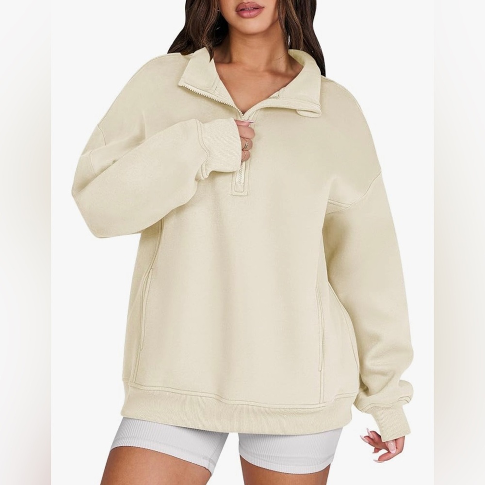 Half zip oversized pullover